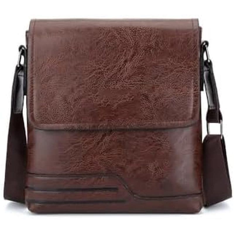 Bolsa Crossbody Masculina Maleta De Negócios Retro Casual De Ombro (Bege)