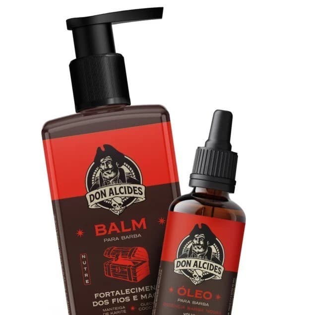 KIT PARA BARBA - BALM E ÓLEO PARA BARBA DON ALCIDES BARBA NEGRA