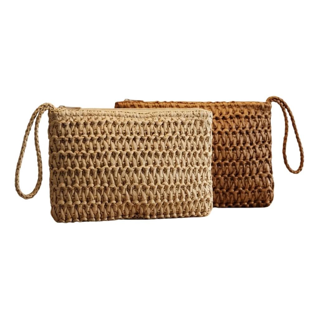Bolsas Feminina Pequena Porta Celular Carteira Clutch Palha