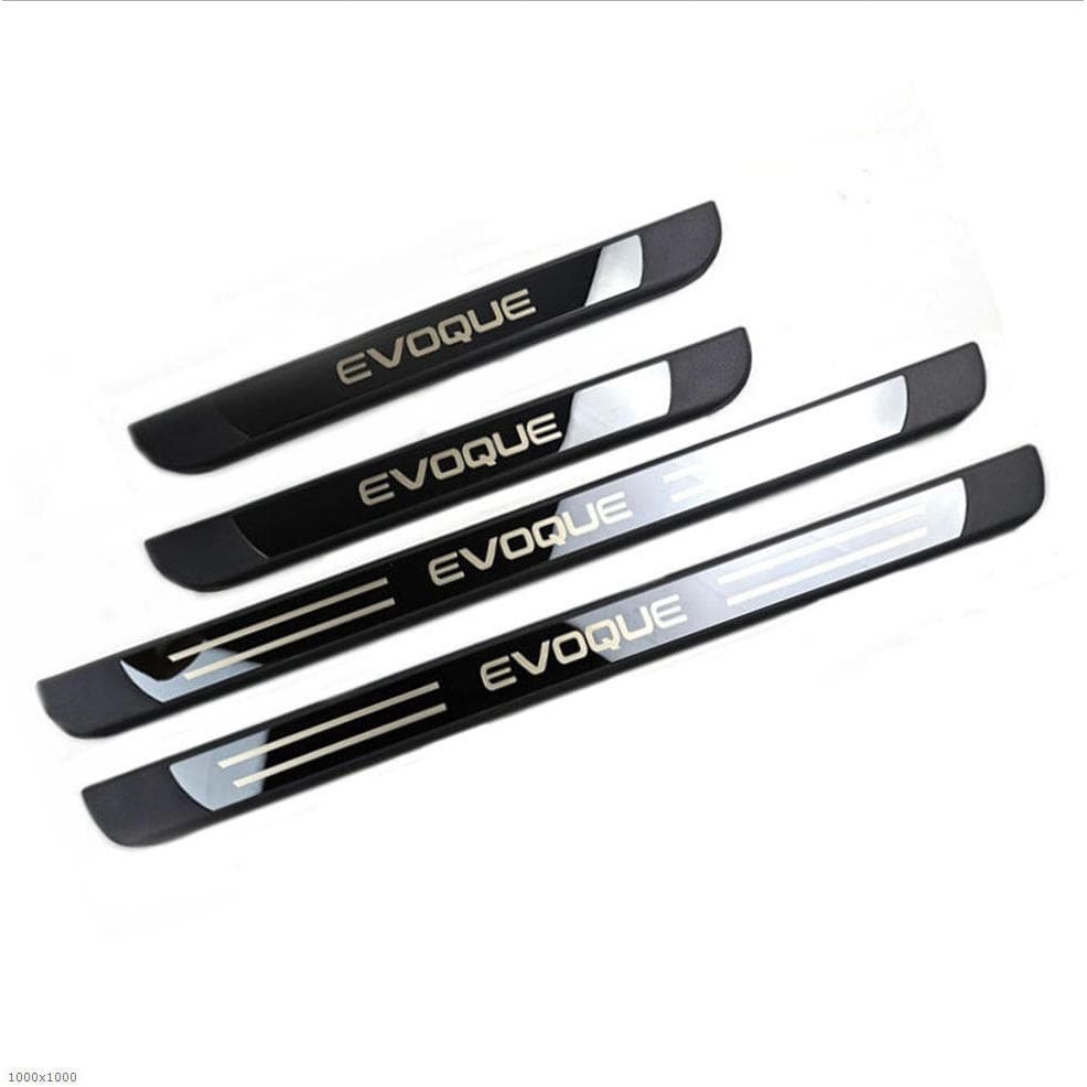 Aço Inoxidável Guarnição de Soleira Proteção de Porta de Carro para Land Rover Range Rover Evoque, Conjunto de 4 peças