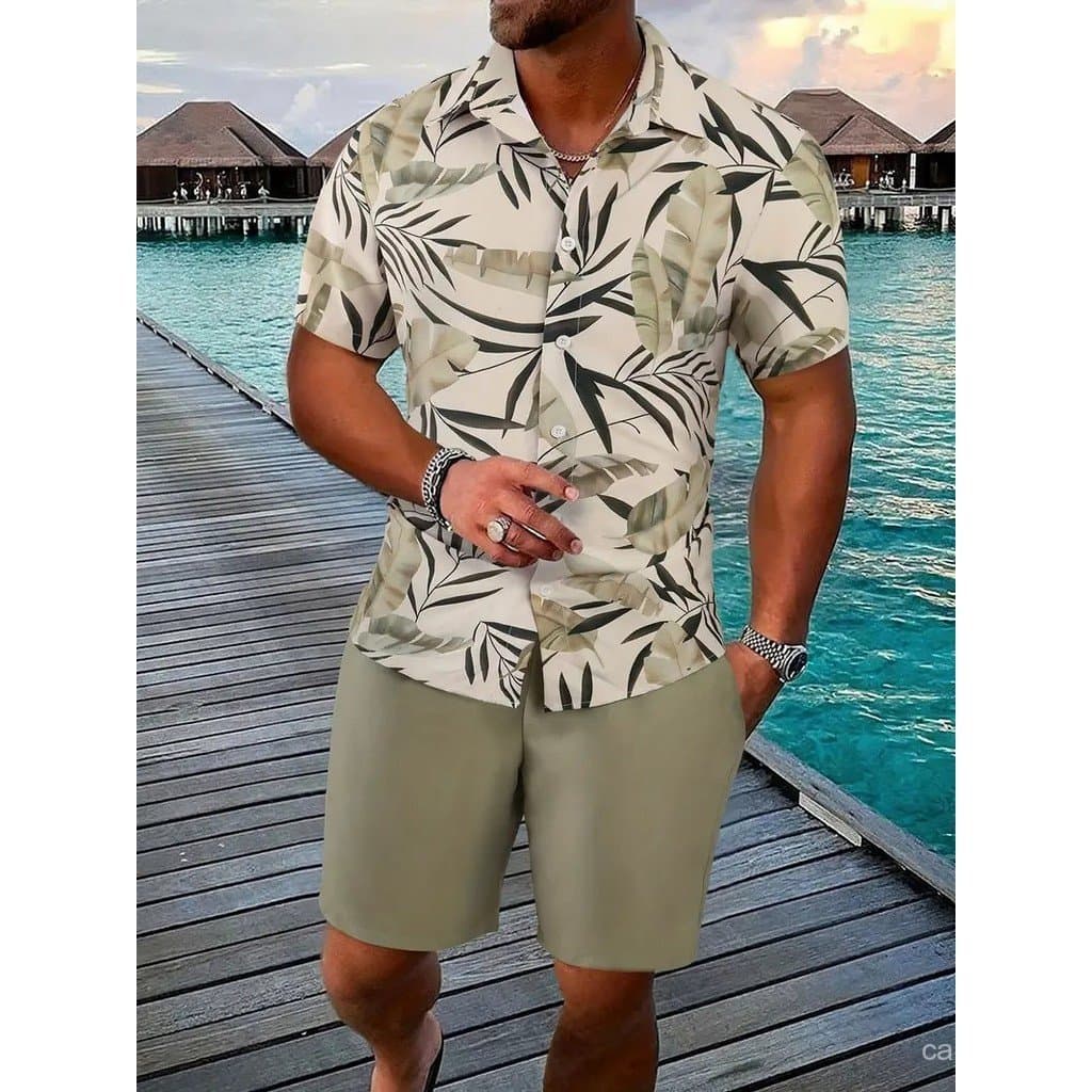 Camisa Masculina Casual, Estilo Praia, Tecido de Secagem Rápida, Corte Solto, Nova Coleção de Verão, Ideal para Encontro