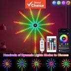 Faixa de Luzes Firework AXUS RGBIC com Controle Bluetooth por APP, Tira de Neon USB 5V, Lâmpada Inteligente que Muda de