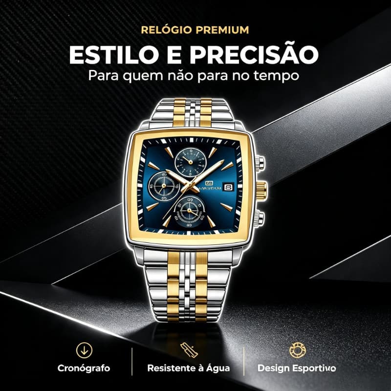 relógio masculino relógio de pulso masculino relógio luxo masculino cronógrafo multifunção calendário data  para evento