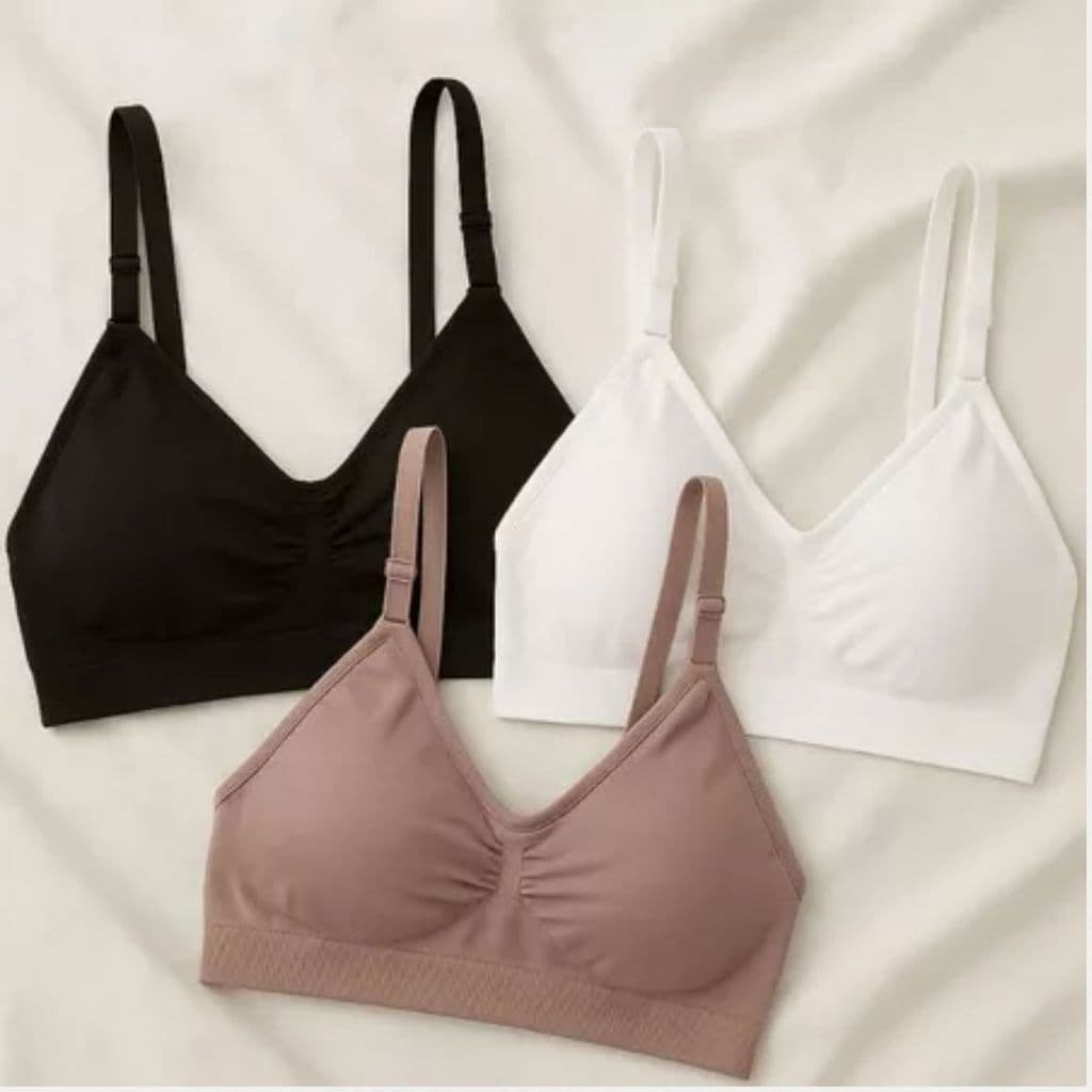 Kit 3 Top Sutiã Feminino com Alça e Fecho Ajustável Sensual Fitness Premium