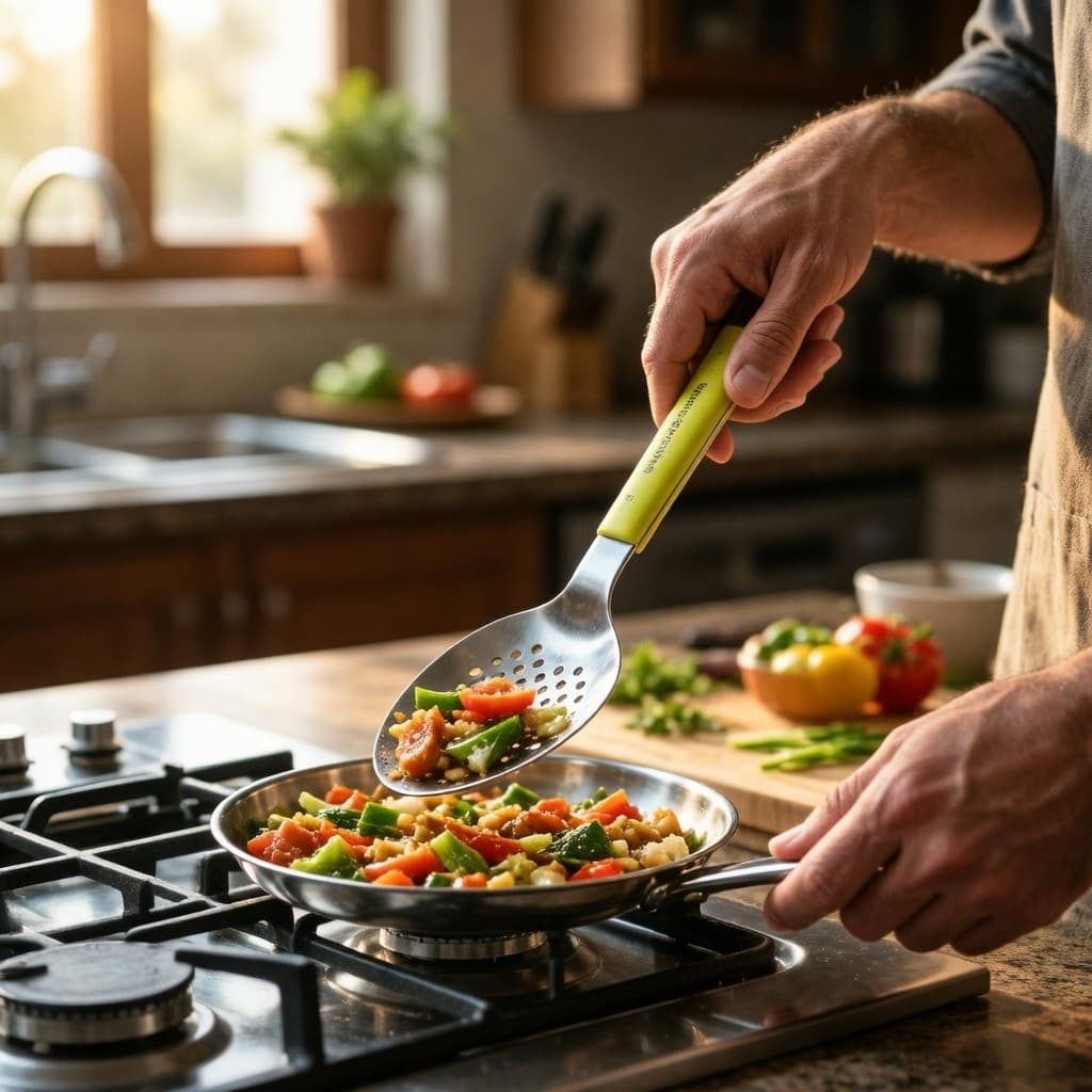 Escumadeira Inox Universal 20cm para Cozinha