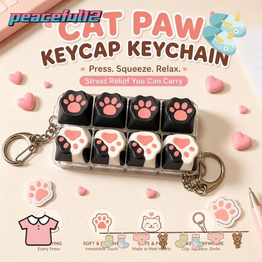 Clicker De Alívio De Estresse Pacífico , Pingente De Brinquedo Antiestresse De Teclado Mecânico , Chaveiro De Descompres