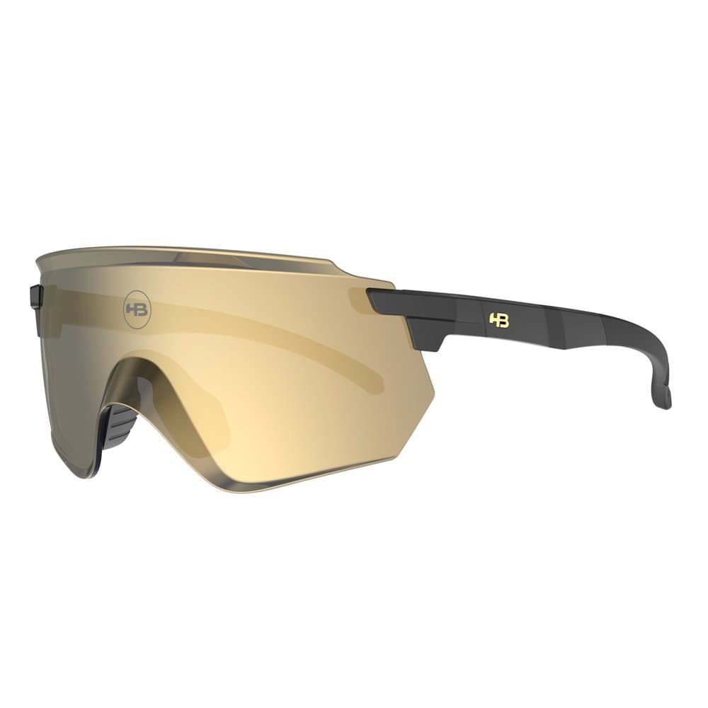 Óculos Corrida e Ciclismo Esportivo de Sol HB Flare M Black D Gold Chrome Dourado