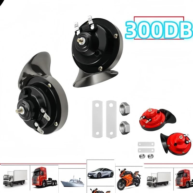 12V 300DB Super Alto Caracol Duplo Buzina Elétrica À Prova D'água Para Carro Caminhão Motocicleta Barco