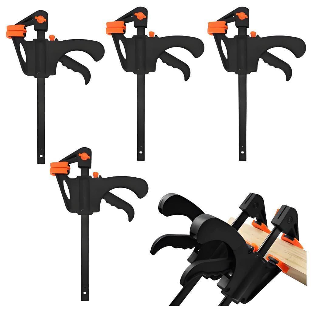 Kit 4 Grampo Sargento Aperto Rapido Universal 4 pol Tipo F Marceneiro