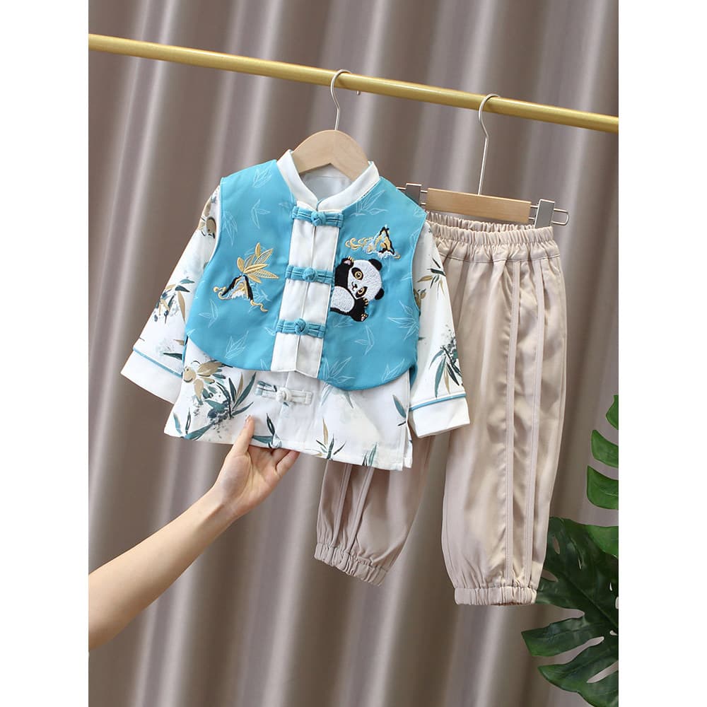 Meninos roupas de outono novo estilo chinês Hanfu terno 2026 novo estilo traje antigo das crianças menino bebê outono es
