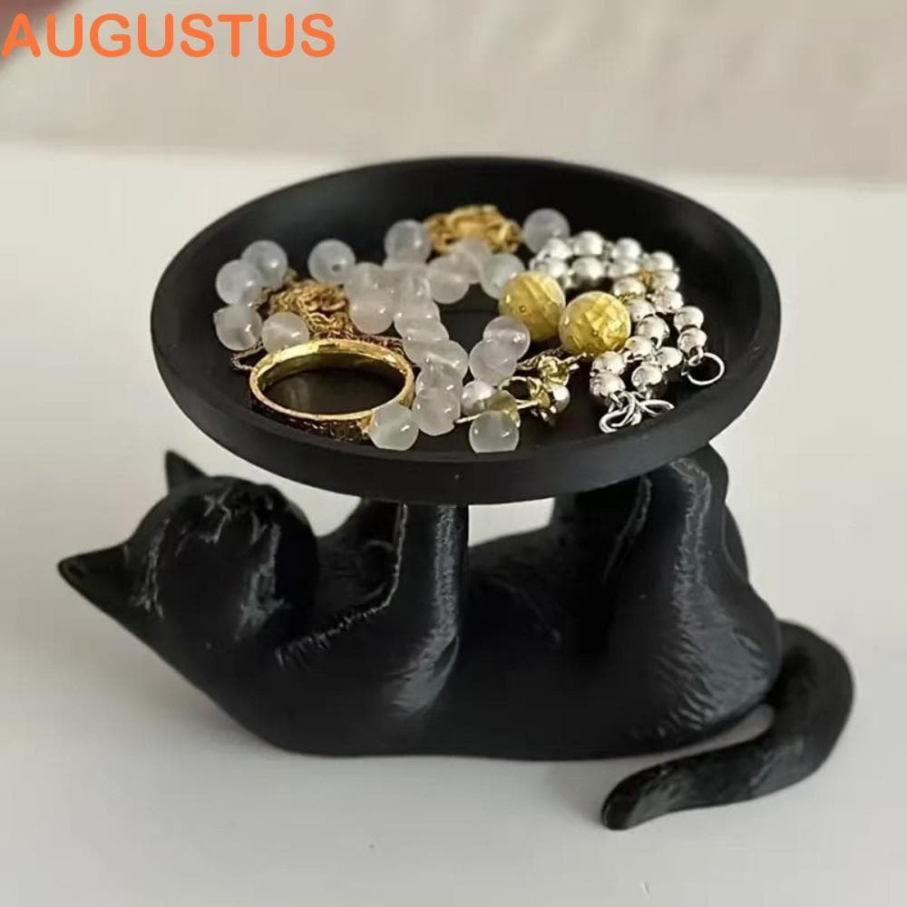Bandeja De Armazenamento De Joias AUGUSTUS , Preta De Gato INS , Decoração Economiza Espaço Suporte De Anel De Grande Ca
