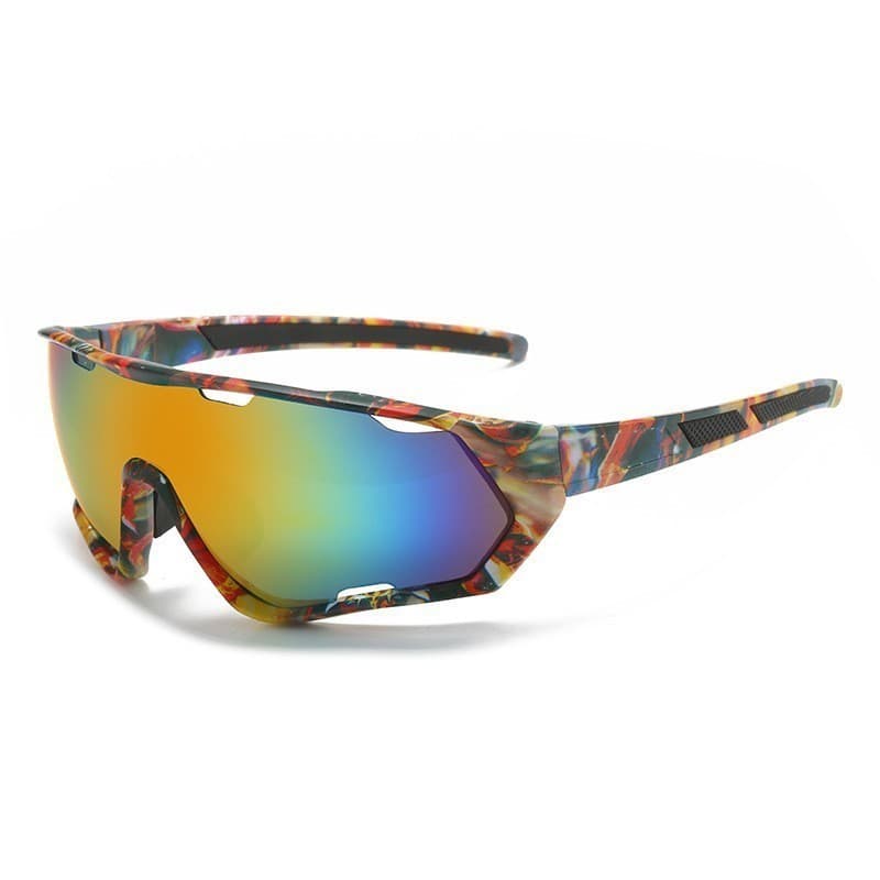Óculos de sol coloridos para ciclismo, óculos de sol para esportes ao ar livre, Anti-ultravioleta, armação grande, óculo
