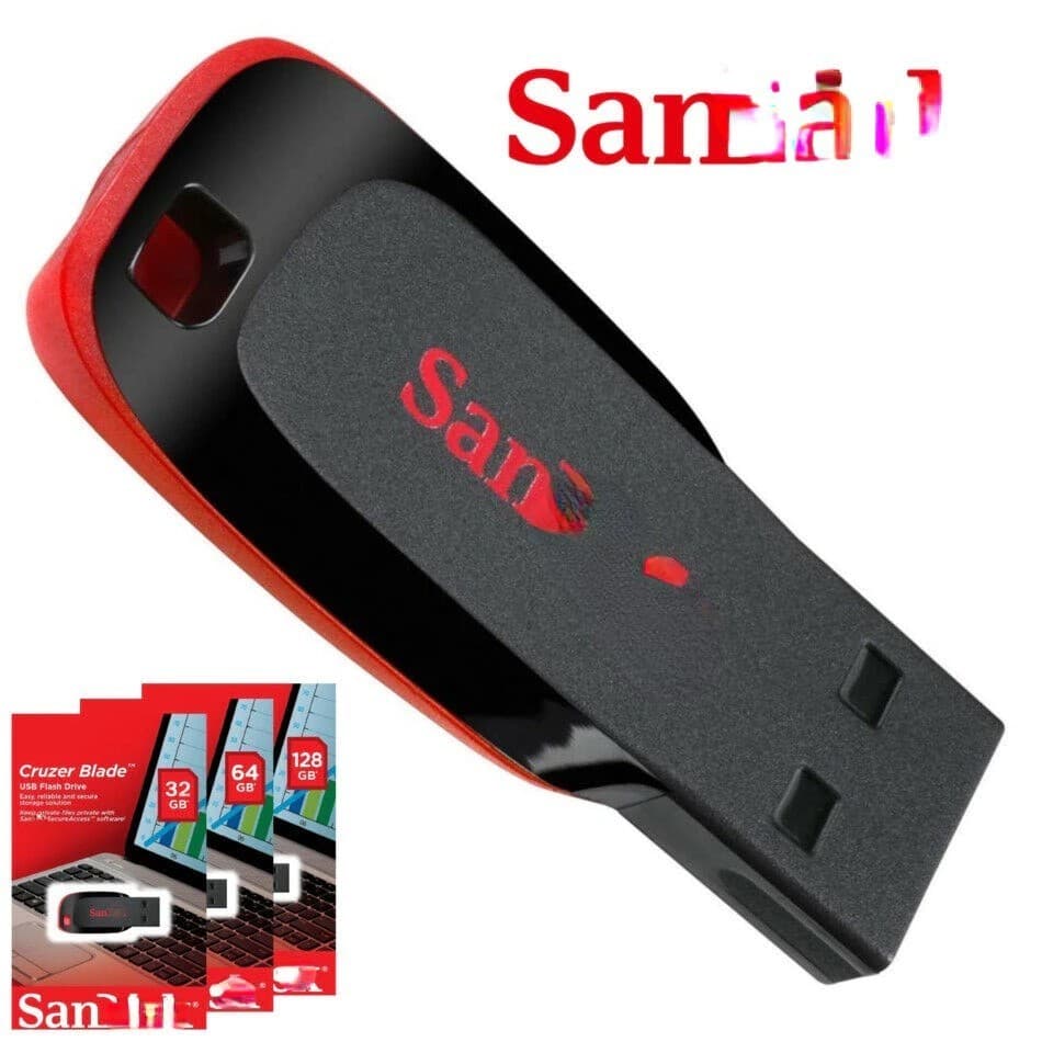Pen Drives e OTGs USB 64GB 128GB Cruzer Lâmina 2.0 Flash Drive Memory Stick PenDrive