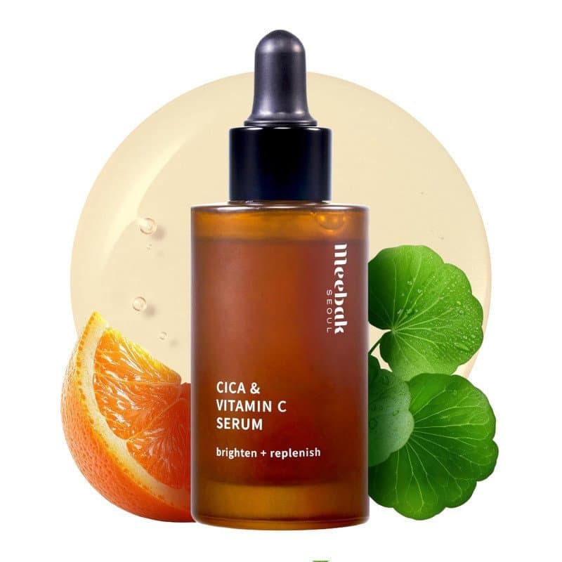 Sérum Meebak Cica & Vitamina C | Sérum Clareador para Manchas Escuras e Tom de Pele Irregular | Sérum Coreano de Vitamin