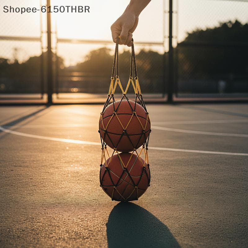 [VJ] Bolsa De Rede Portátil Multifuncional Para Transporte De Bola , Leve , Durável , Adequada Basquete , Vôlei , Futebo