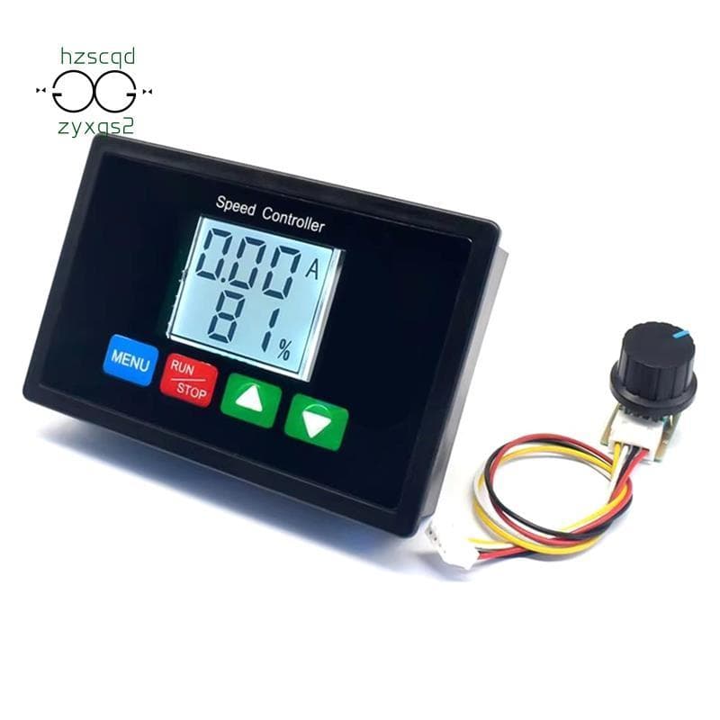 Controlador De Motor DC 20A PWM Regulação De Velocidade LCD Display Digital 10-55V Ajustável 0-100 % Regulador Voltímetr