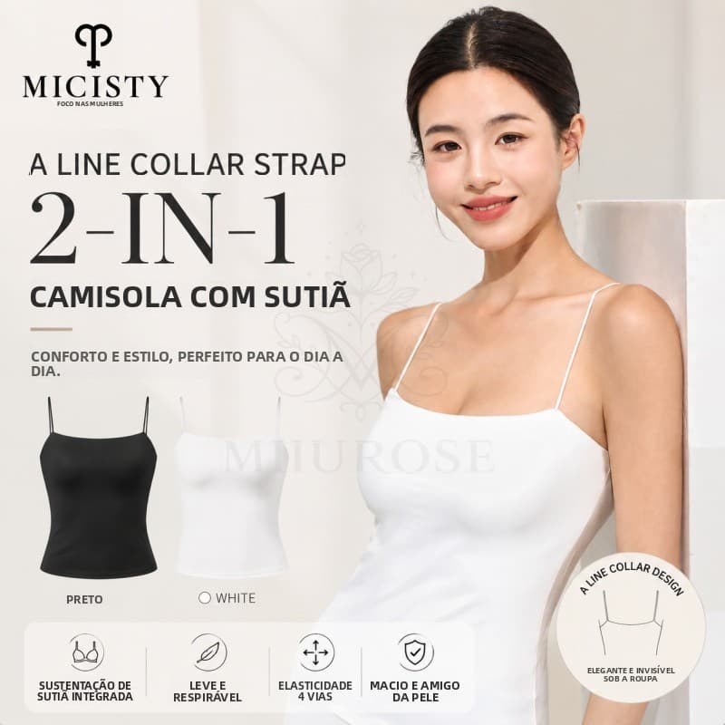 Top sem costura para mulheres MIIUROSE MICISTY, com lindo design de costas em formato de U, sem aro, camisola para casa,