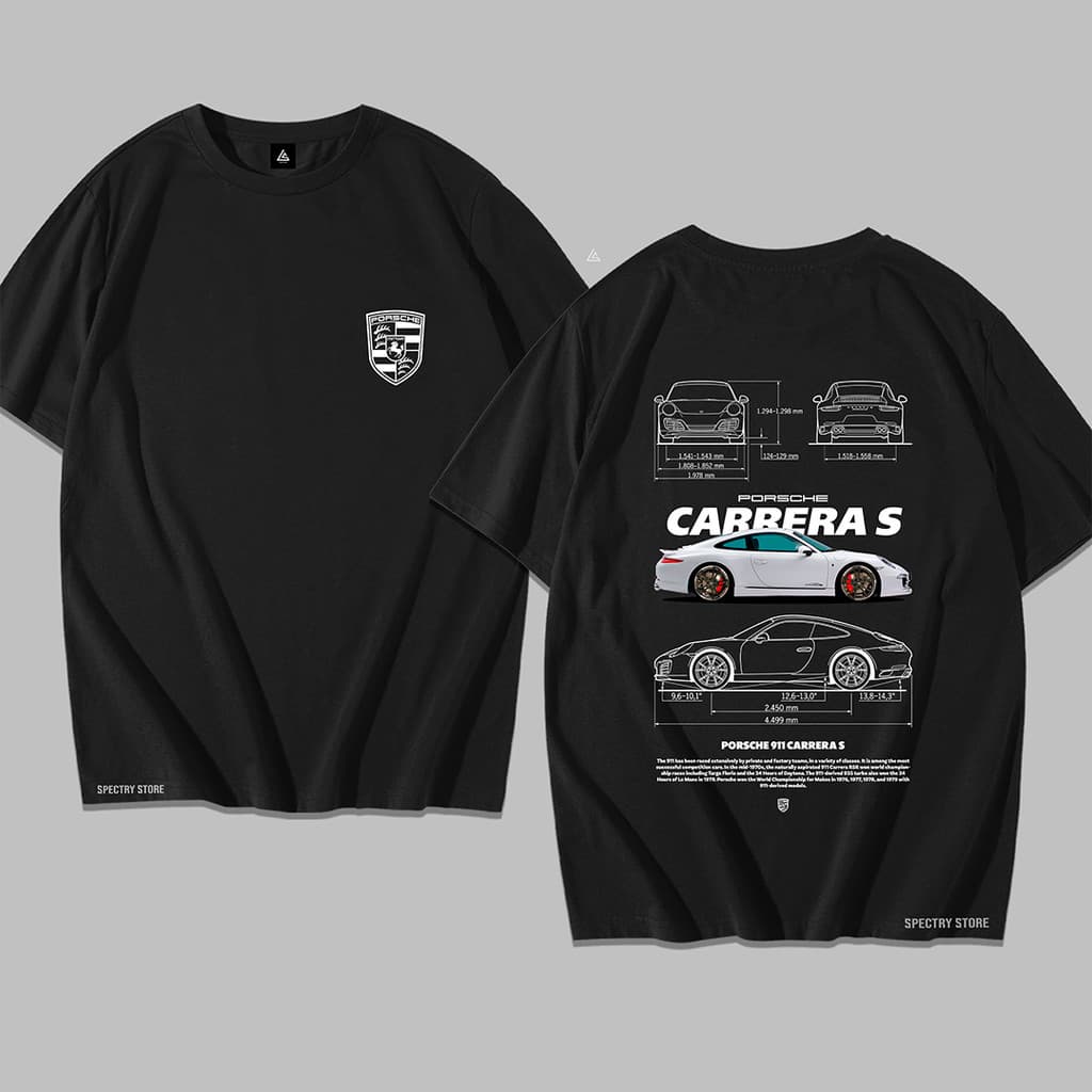 Camisa Camiseta Carro Esportivo Porsche 911 Carrera Y2k Algodão Unissex Premium Star Exclusivo Streetwear