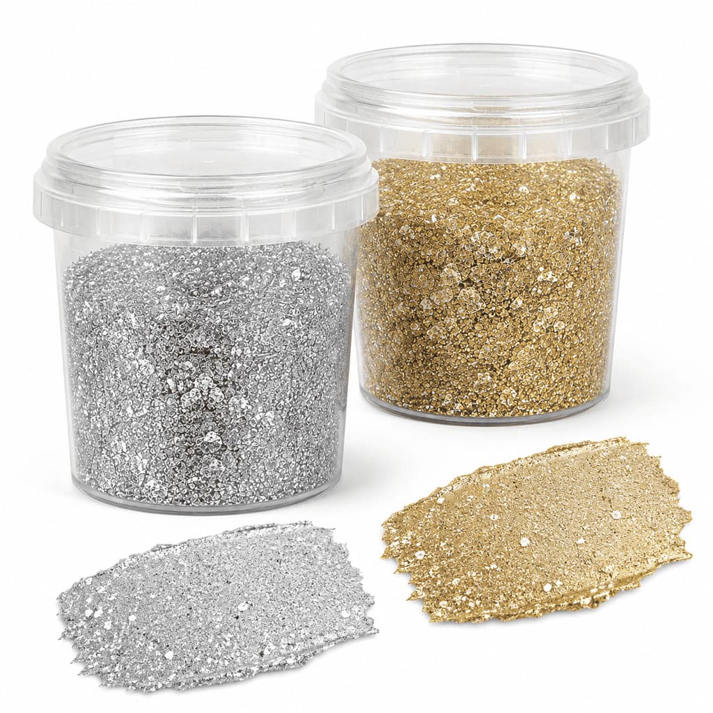 Glitter Para Parede SUTEM 100g Prata Ou Dourado Brilho Para Tinta Decorativa