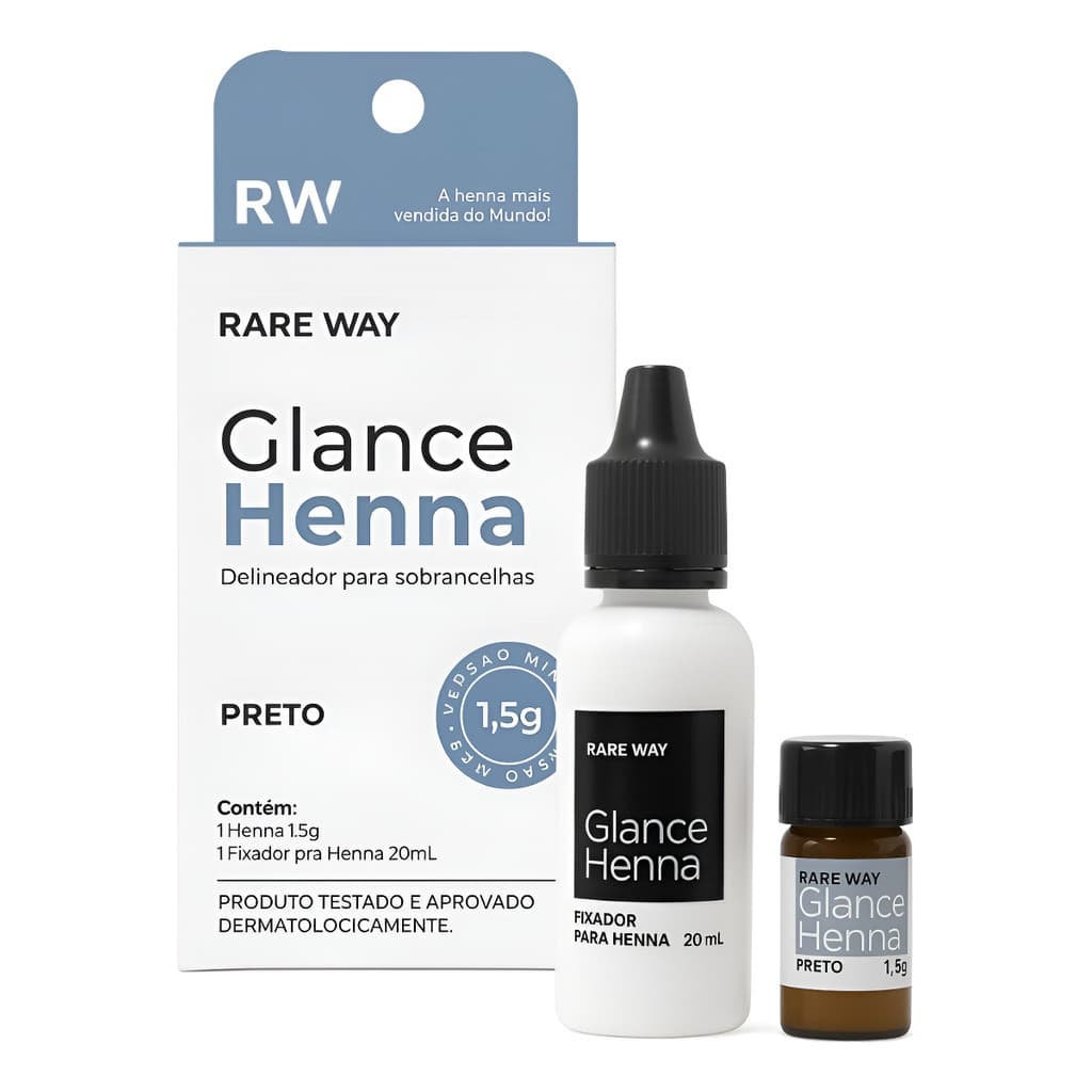 Henna Sobrancelha Glance Rare Way Mini 1,5 G Preto