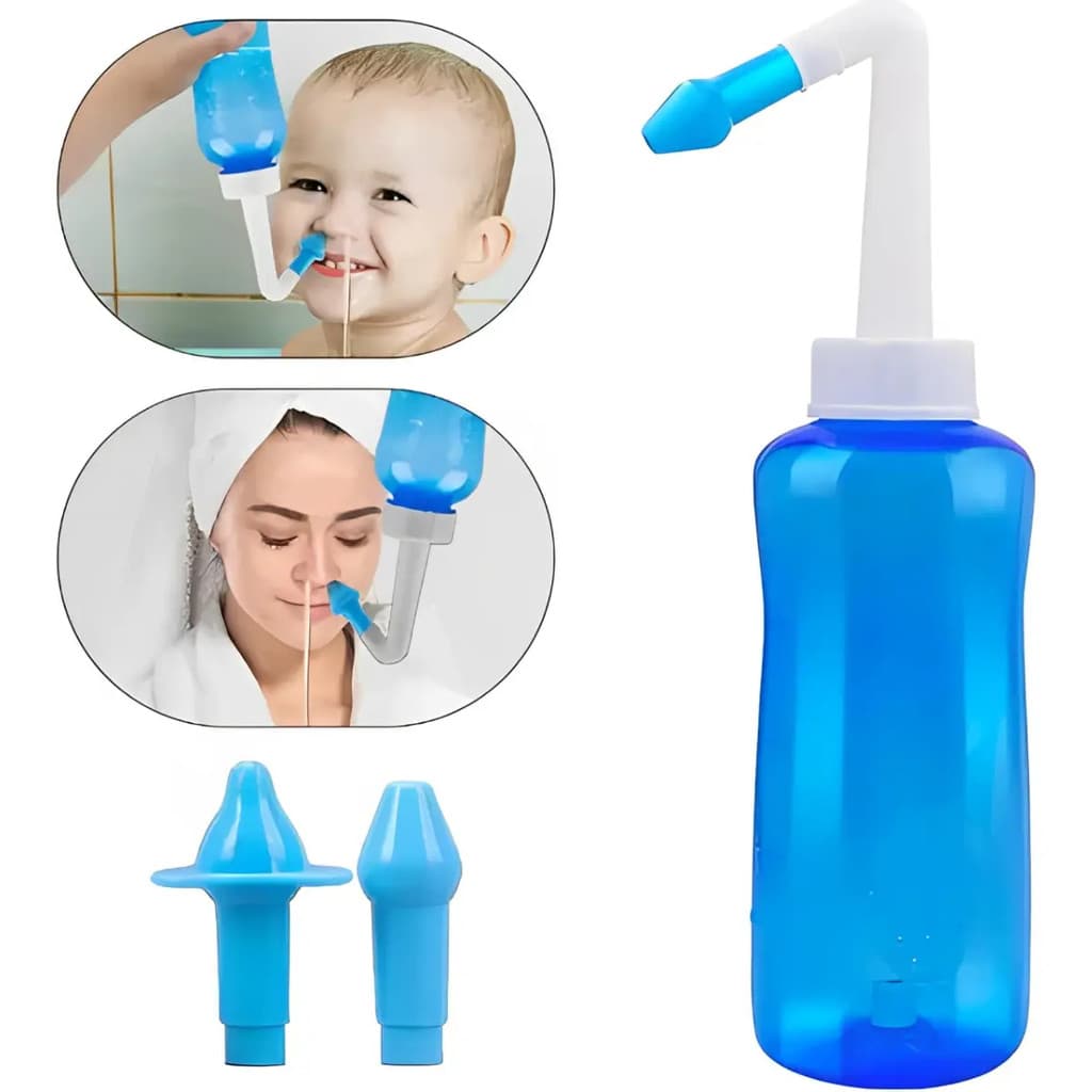 Irrigador Nasal Manual 300Ml Lavar Nariz Rinite Sinusite