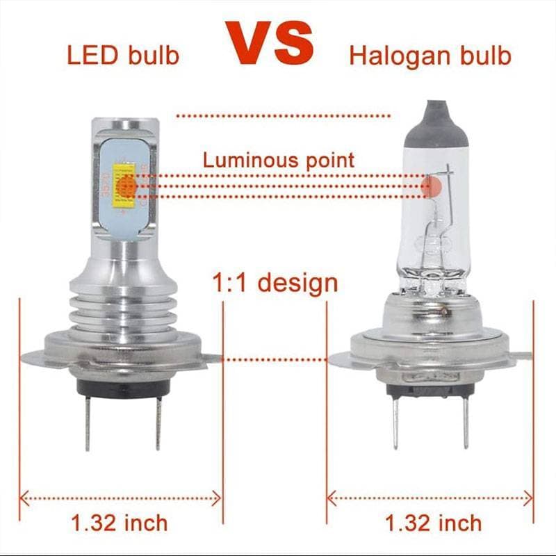 qo 2 Pcs H7 LED Lâmpadas De Filamento Retrô Para Carro DRL H4 Lâmpada De Farol 6000K br