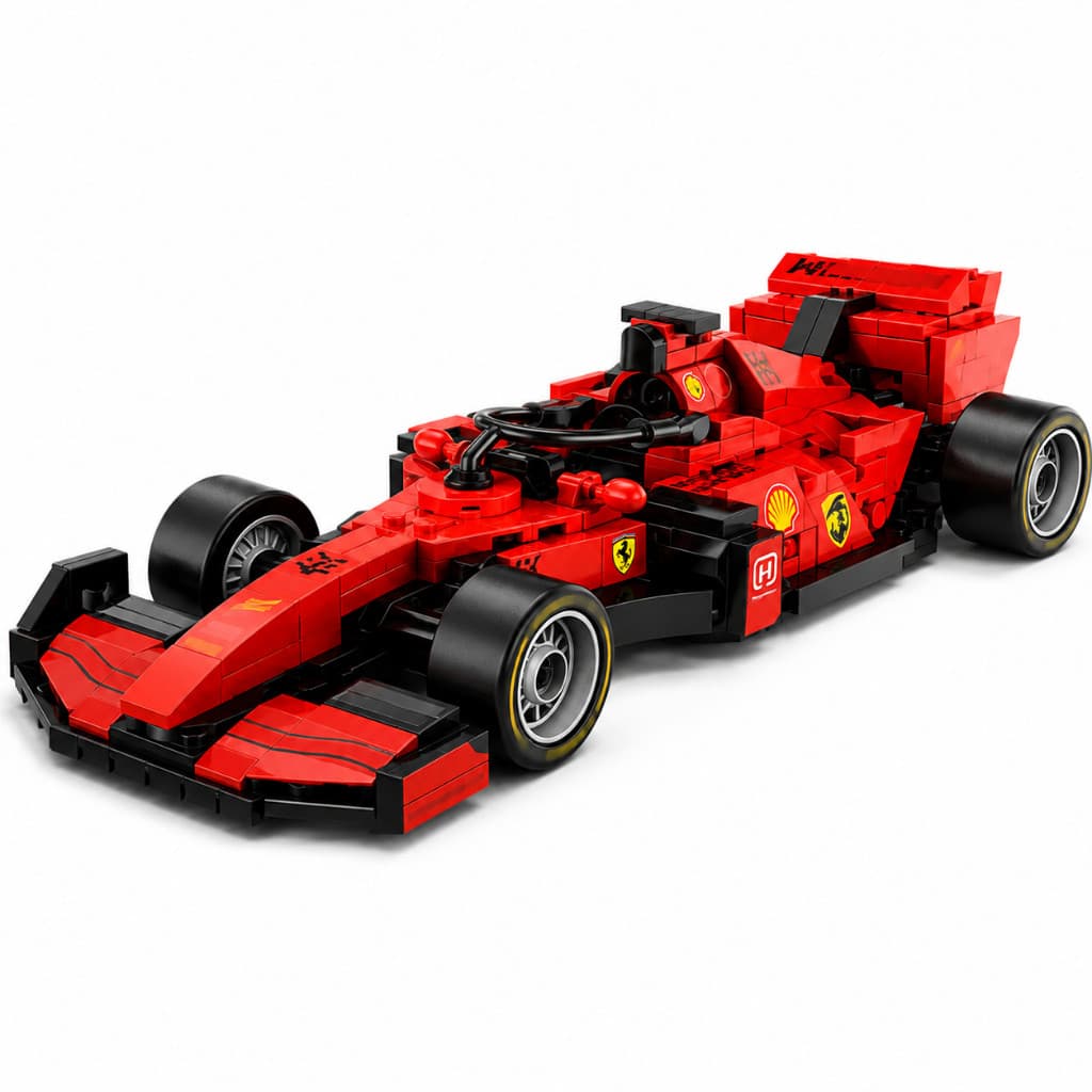 Carro Ferrari Blocos de montar de Corrida Estilo Fórmula1 com 266 Peças de Alta Qualidade