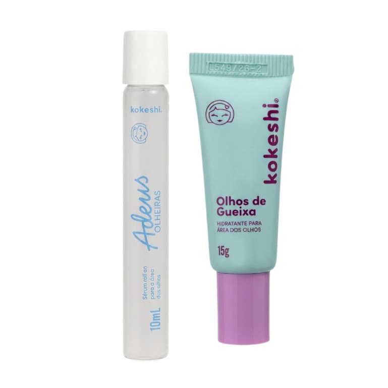 Kit Anti Olheiras Kokeshi Roll-On e Hidratante Olhos de Gueixa