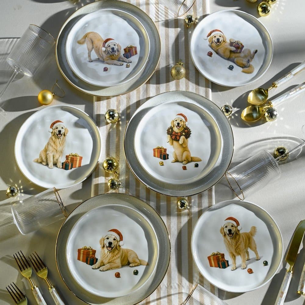 Kit Prato de Sobremesa de Bio Merry Golden 21,5CM - 6pçs - PORTO BRASIL