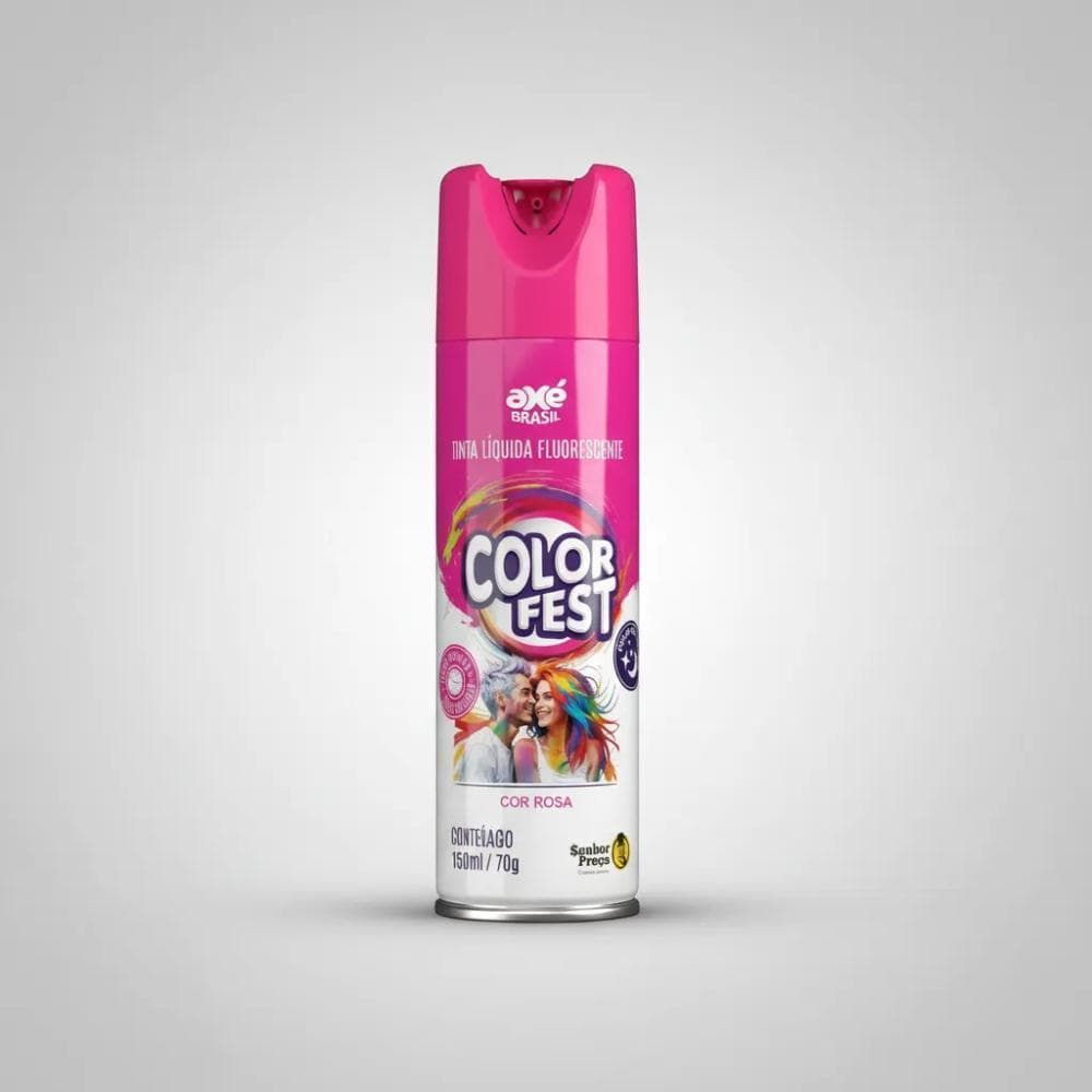 Kit 24 Spray Colorido para Cabelo Color Fest Rosa 150ml 70g Temporário Lavável