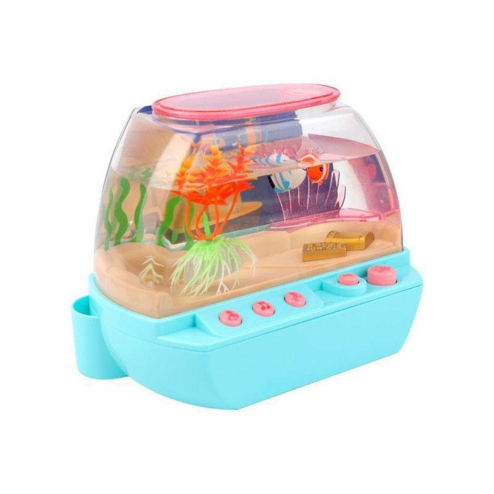 Mini Tanque De Peixes De Simulação , Brinquedo De Aquário Artificial Adorável Criativo , Brinquedos Interativos De Músic