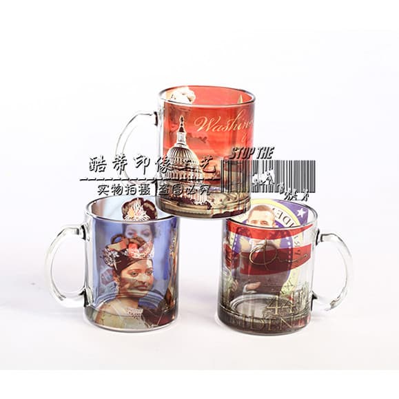 Caneca de vidro fosco de transferência de calor, copo de revestimento, copo de vídeo, transferência de calor em branco,