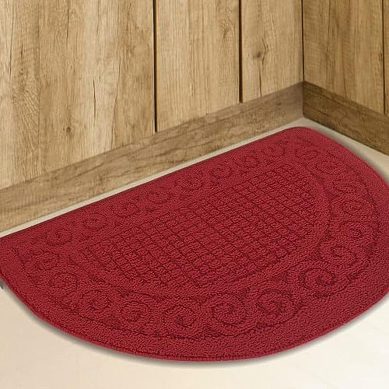 SASTYBALE Tapetes De Cozinha De Meio Círculo De Natal 18 X 30 Polegadas , Laváveis Antiderrapantes Para Piso É Feitos De