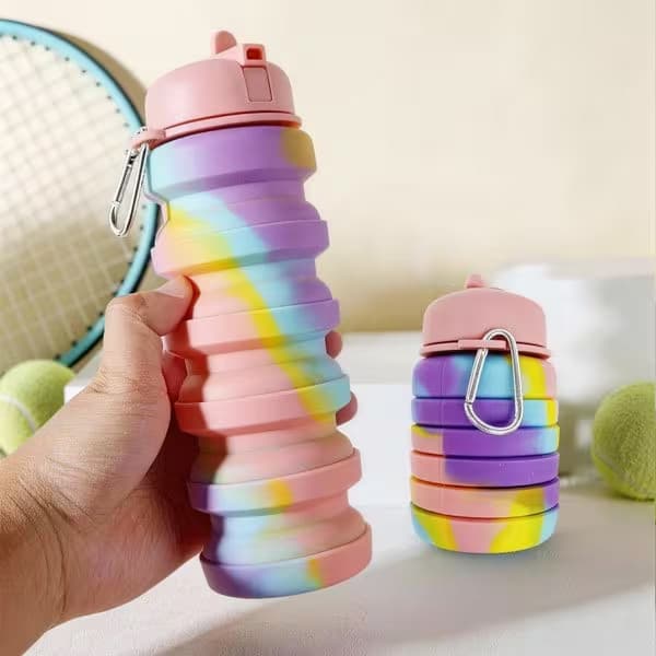Bote de térmico dobrável de 500 ml, em material grau alimentar