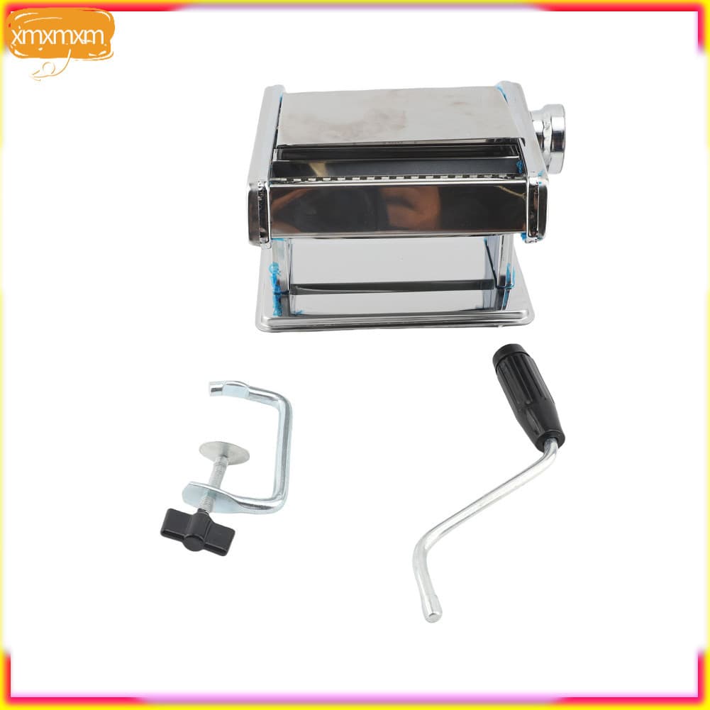 Xmxmxm.br Máquina de macarrão manual com 9 configurações de espessura ajustáveis ​​Máquina de macarrão de aço