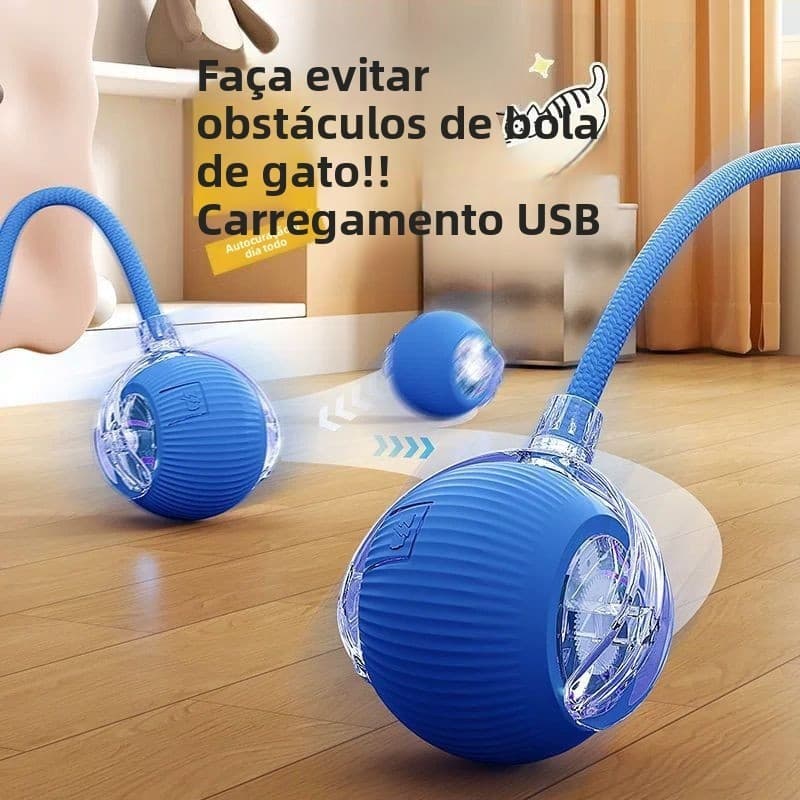 Bola Inteligente Interativa para Gatos com Movimento Automático e Desvio de Obstáculos para Brincadeiras