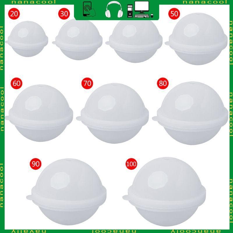 nana Esfera Molde Resina Silicone Moldes Epóxi Para Fabricação Joias Artesanais