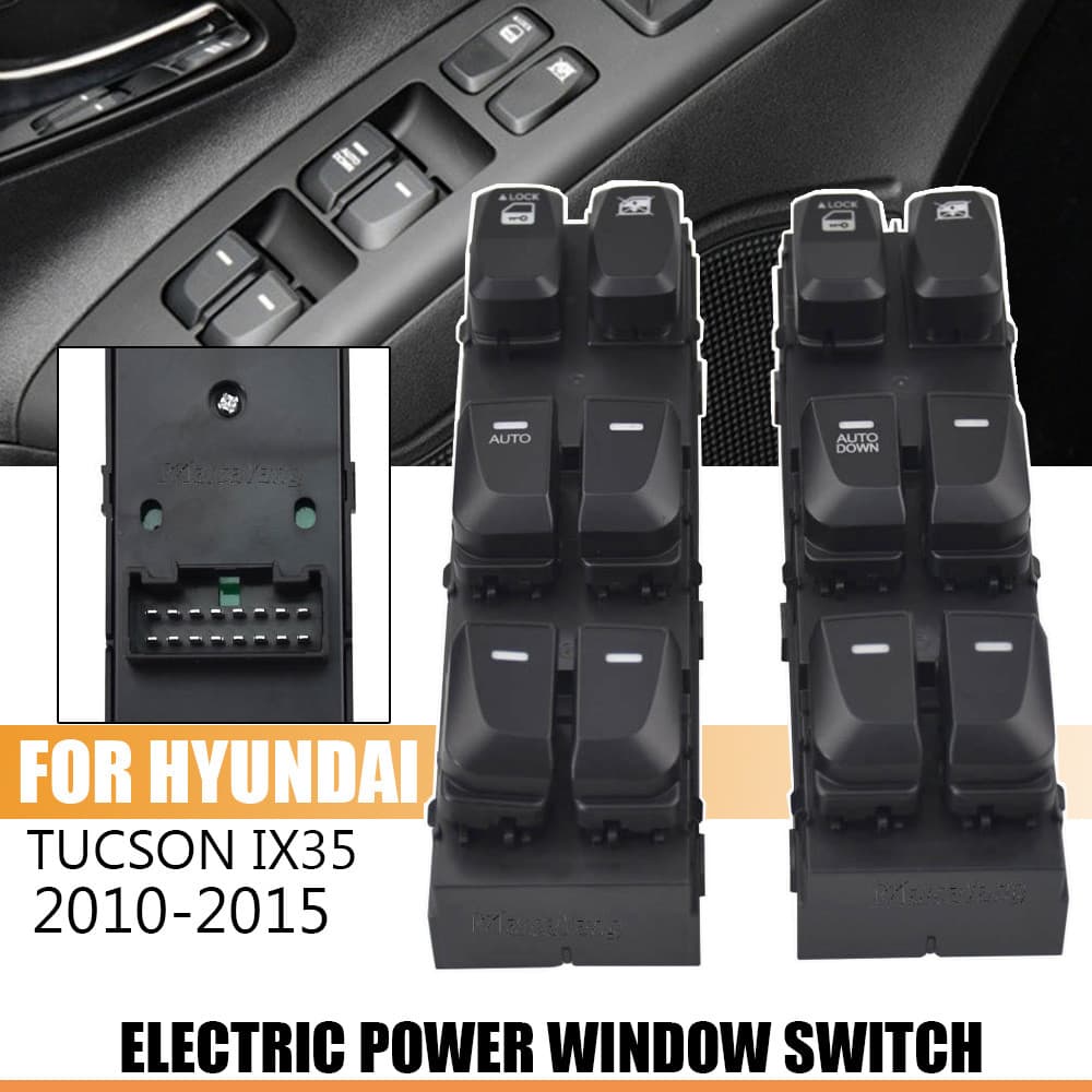 Interruptor Mestre Da Janela Do Motorista Mão Esquerda Para Hyundai IX35 TUCSON 2010-2015 93571-2S000 2S050 Carro