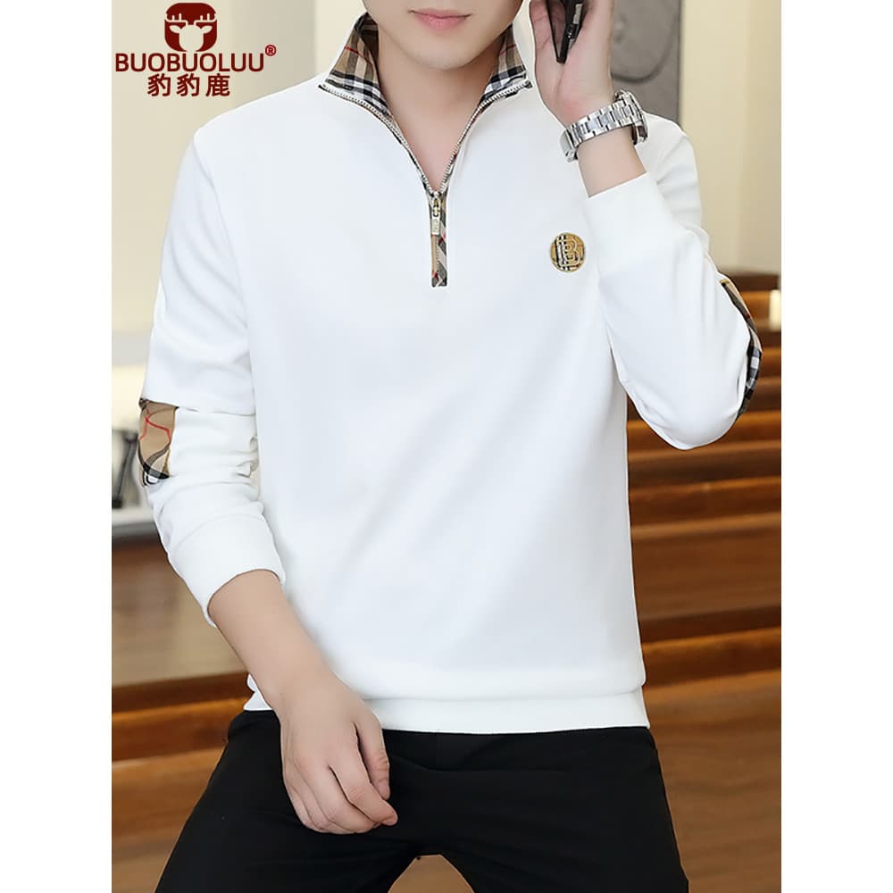 2025 novo estilo moletom masculino primavera outono estilo manga comprida camiseta masculina roupas superiores camisa de