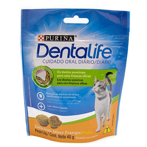 Snack Purina Dentalife para Gatos sabor Frango 40g