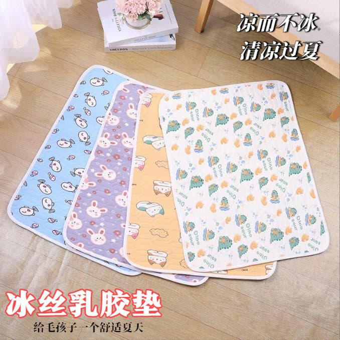 Almofada de látex de seda gelo para animais de estimação, almofada de dormir para gatos, almofada de látex para resfriam
