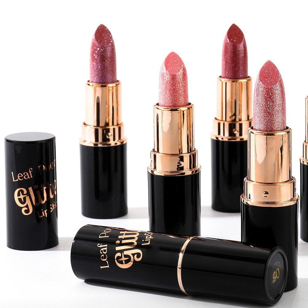 Folha P0em Metálico Pérola Batom Brilho Labial Cor Esmalte Duradouro Hidratante Lábio B3l1