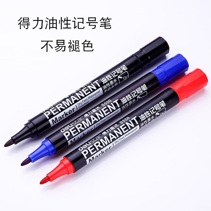 S550 marcador oleoso preto azul vermelho cor ponta grossa não-desbotamento marcador à prova dwaterproof água marcador ex