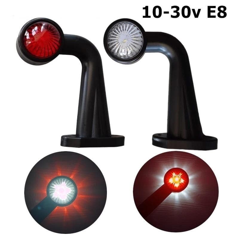 2 Unidades 12 LED 12V 24V Caminhão Reboque Cotovelo Marcador Lateral De Borracha Luz Indicadora Lâmpada Marcada Para Car