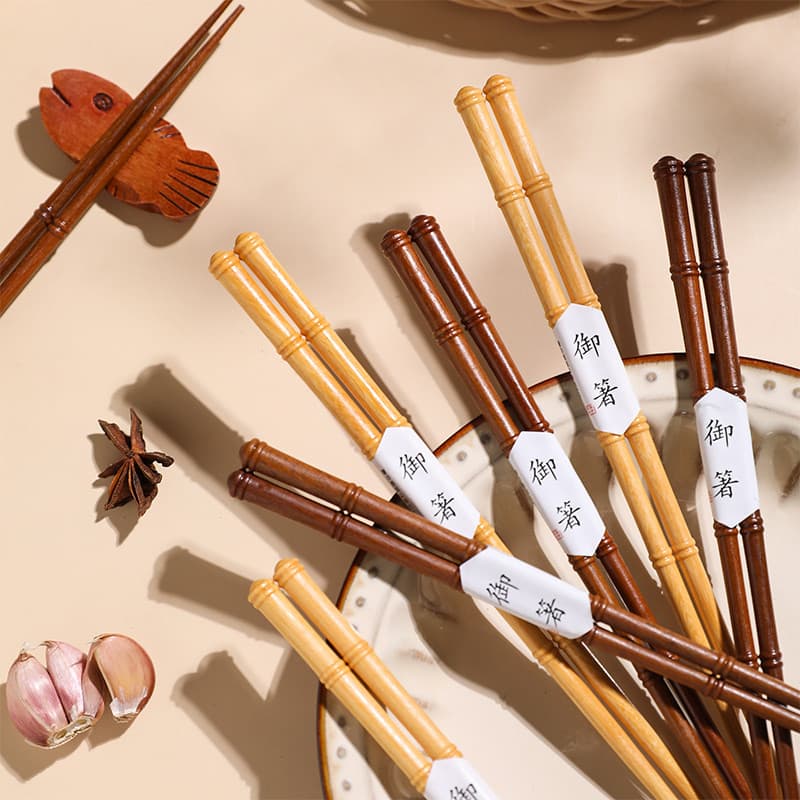 Pauzinhos de madeira estilo japonês de alta qualidade doméstico antiderrapante resistente a altas temperaturas madeira m