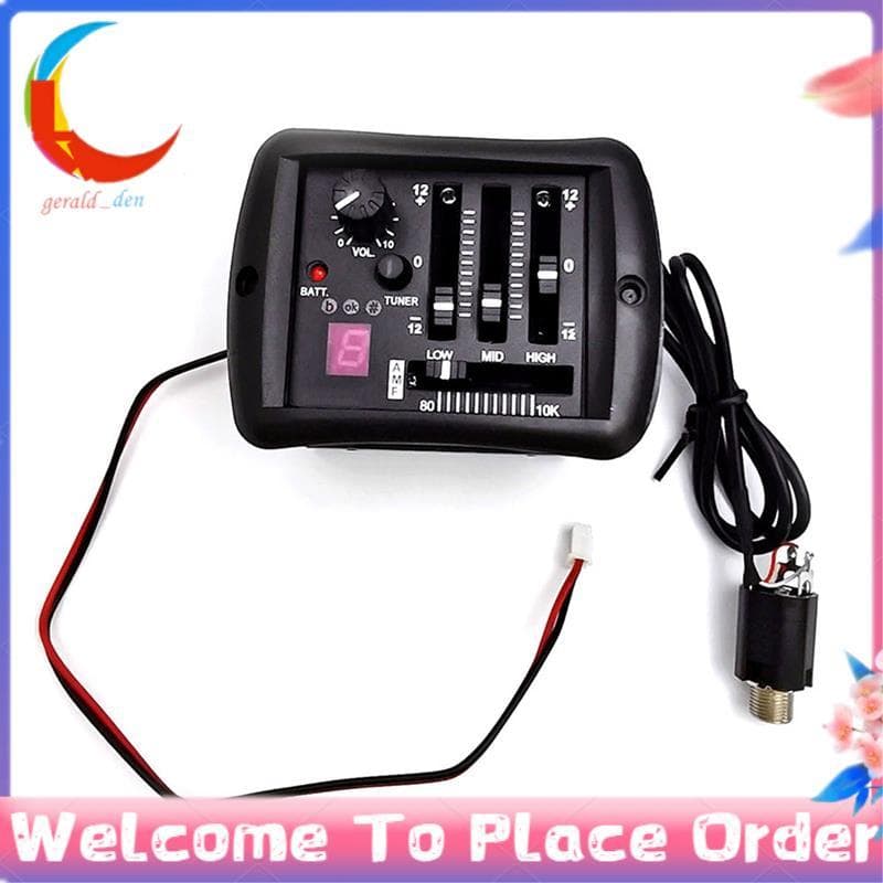 4 Banda Guitarra Acústica Pré-Amplificador EQ Equalizador Piezo Captador Com Sintonizador Captadores Para Folk Acessório