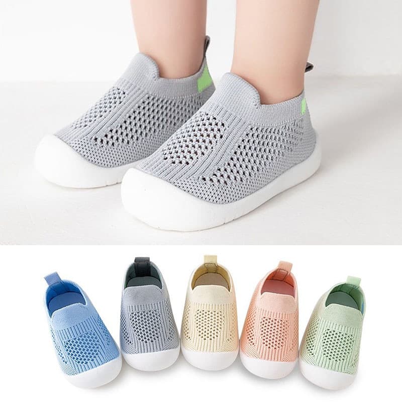 Calçados Infantis Casuais Respiráveis Bebês Meninas Tênis De Malha Soft Bottom Confortável Não Deslizante