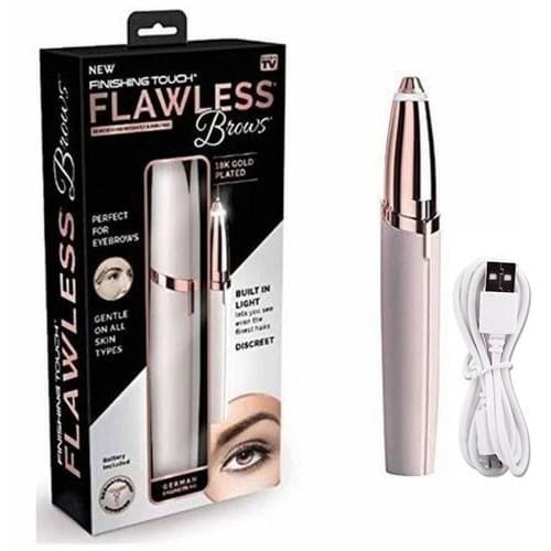 Depilador Sobrancelha E Removedor Pelos Faciais USB Elétrico Flawless Recarregável