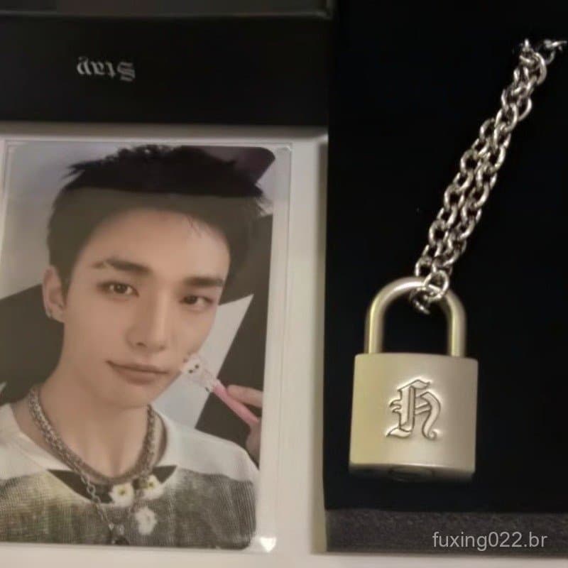 Kpop Idol Straykids Hyun Jin Mesmo Colar Fã Mercadoria Comemorativa Presente Sem Caixa