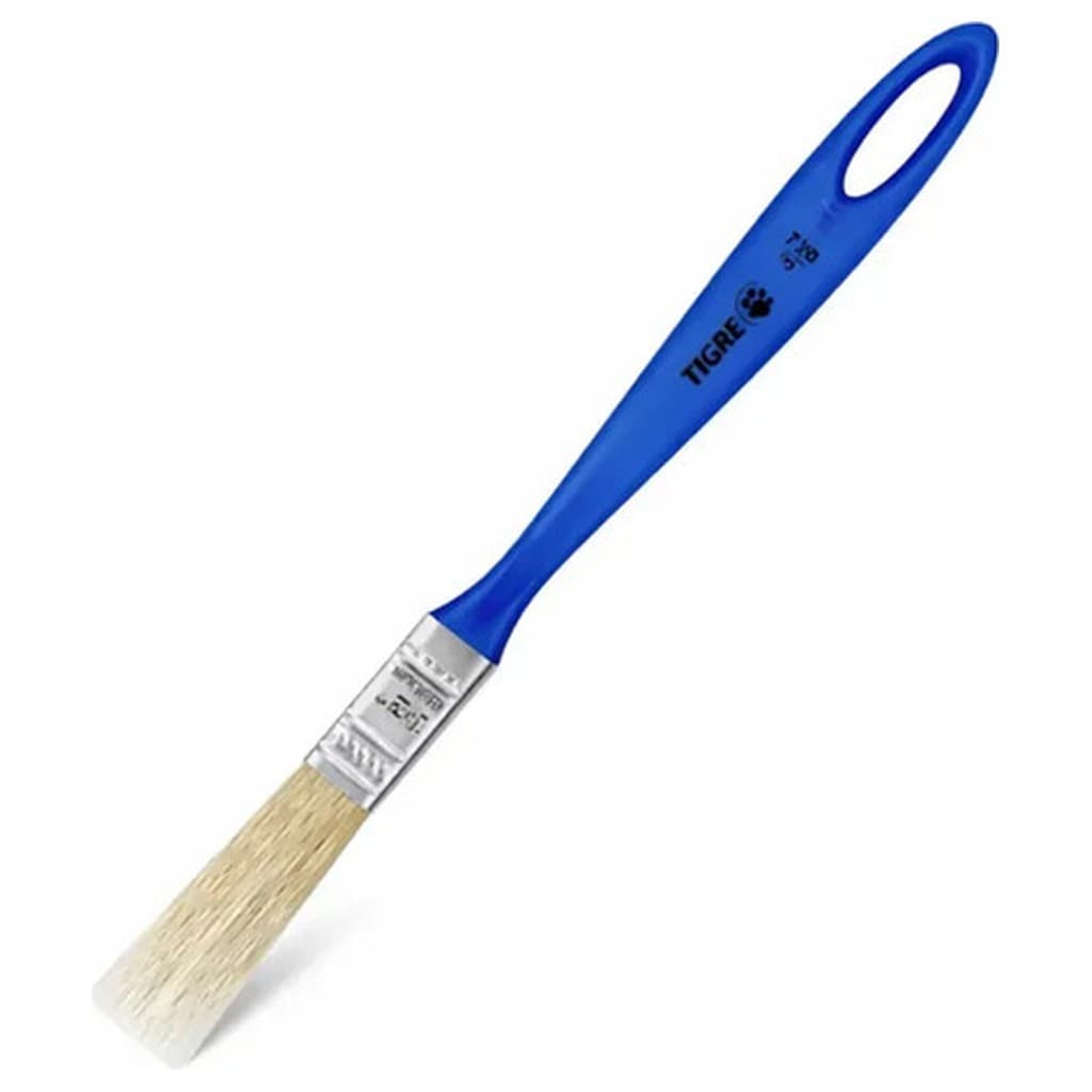 Pincel Trincha Tigre 728 Média 1/2 Pintura Sintético Bege Látex Madeira